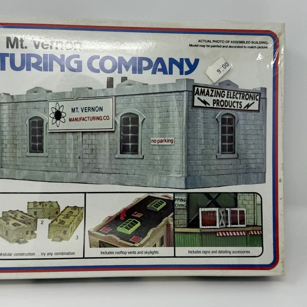 Life Like Mt. Vernon Manufacturing Company HO Scale Building Kit # 1337 Sealed